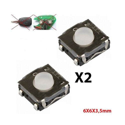 2x Switch Bouton Clé Télécommande Plip Opel Renault Volkswagen Audi Ford Land Rover Mercedes Nissan Seat Skoda @Pro-Plip