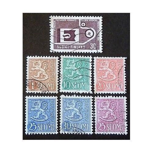 Finlande Oblitéré N° 408 Et + Lot De 7 Timbres De 1954-62