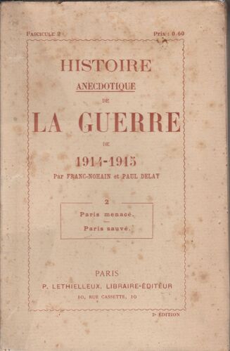 Histoire Anecdotique De La Guerre 1914-15,Fascicule 2