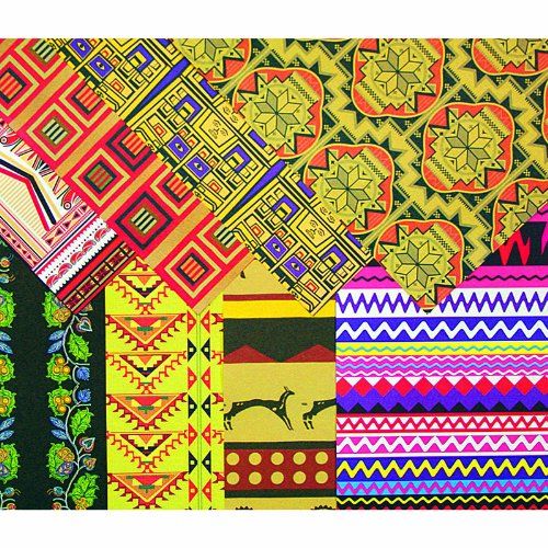 Roylco Textile Craft Papers Native American