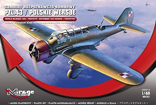 Mirage Hobby 481313, 148 Scale, Pzl.43 Bombing &amp Reconnaissance Aircraft, Plastic Model Kit