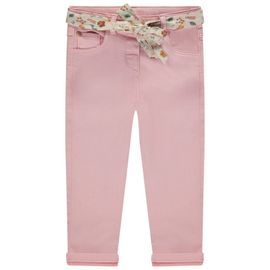 Jean Droit Avec Ceinture Foulard Imprimée Pour Bébé Fille - Rose