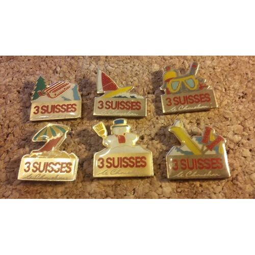 Lot De 6 Pin's Catalogue Les 3 Suisses