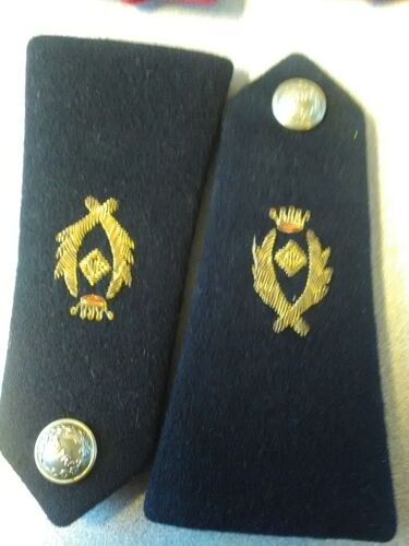 Paire Épaulette Ancienne Police Royale Belge