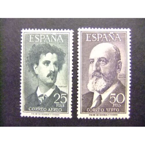 España Spain Espagne 1955 Fortuny Y Torres Quevedo Edifil Nº 1164 / 1165 ** Mnh Yvert Nº Pa 265 + 277 ** Mnh