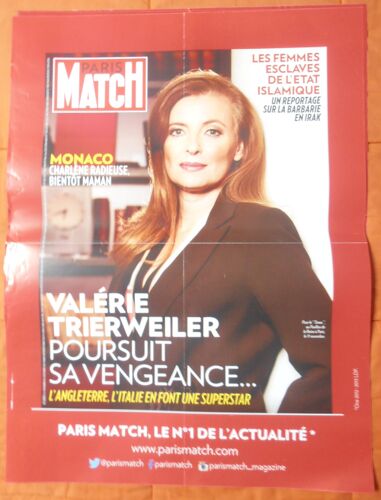 Affiche Pliée Format 80x60 Paris Match Valérie Trierweiler