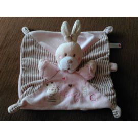 Doudou Plat Lapin Rose Abc Nicotoy Simba Dickie
