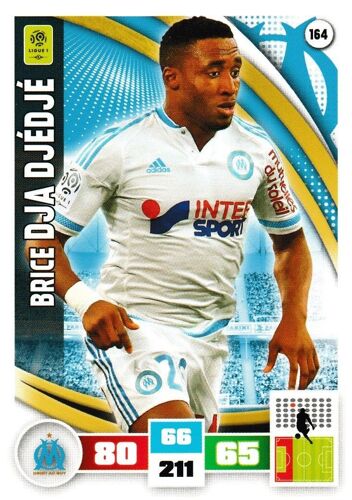 N° 164 - Carte Adrenalyn 2016 / 2017 - Brice Dja Djedje - Marseille