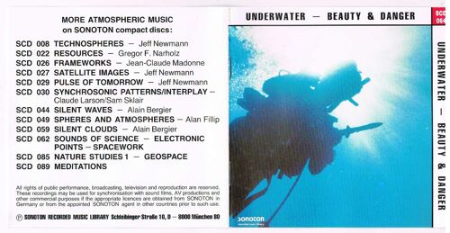 Musique Illustration Sonoton - Underwater - Beauty & Danger  - 1990