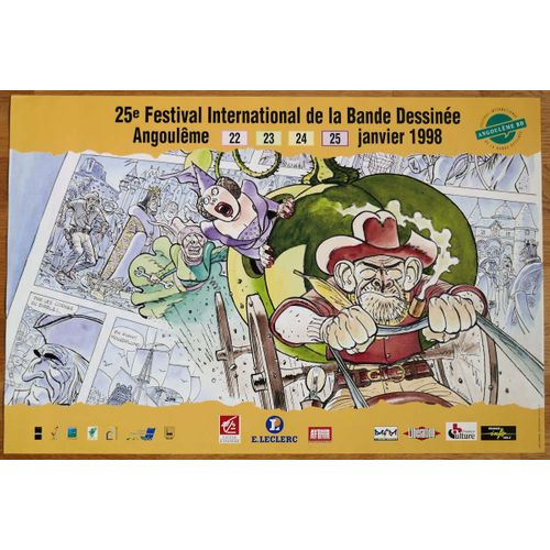 Affiche Goossens, 25e Festival International De La Bande Dessinée Angoulême 1998
