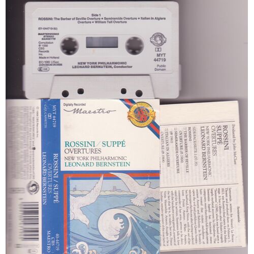 Rossini / Suppe  K7 Audio  Overtures Ny Philharmonic Leonard Bernstein