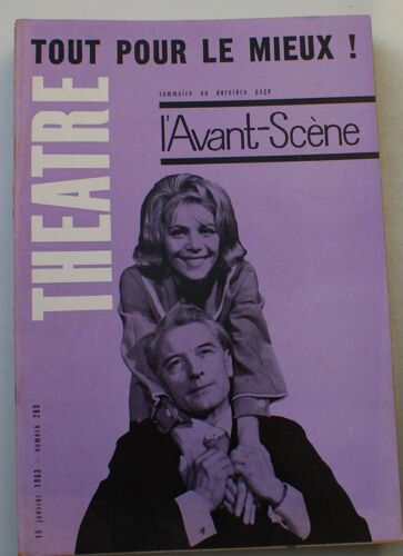 L'avant-Scène Théâtre N° 280 Du 15 Janvier 1963