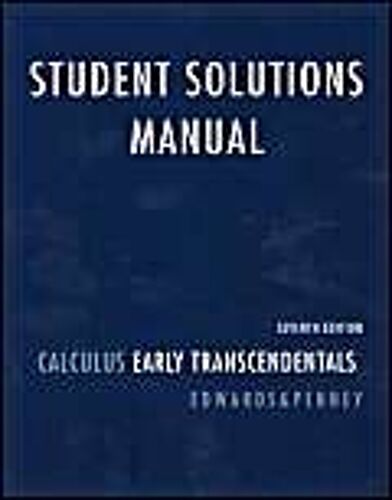 Student Solutions Manual For Calculus
