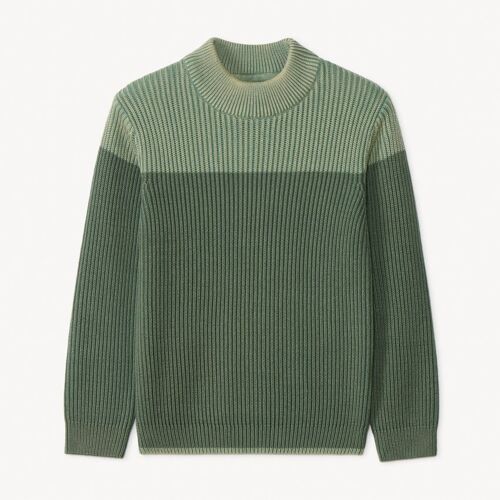 Pull En Tricot Perlé Effet Color Block Pour Garçon - Vert