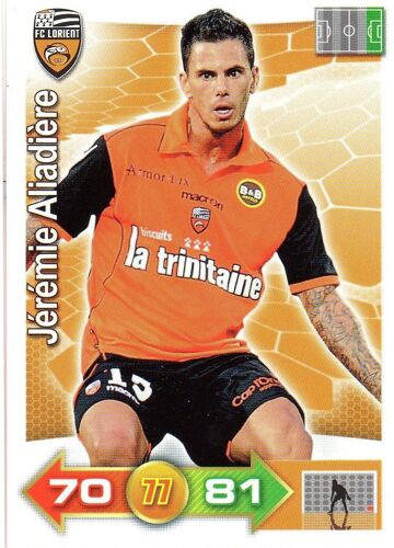 Carte Panini Adrenalyn Xl Foot 2012 Jeremie Aliadiere Lorient N° 139
