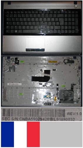 Clavier Azerty Français / French Pour  SAMSUNG RC510 Series, Noir / Black, Model: CNBA5902942, Avec TOPCASE