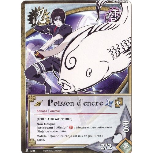 Poisson D'encre, Ninja N° 1386, Carte Naruto Shippuden Vf