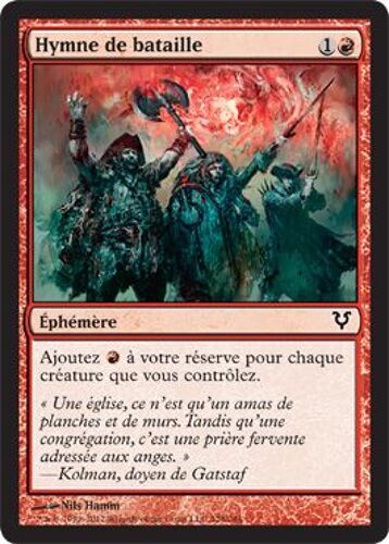 Hymne De Bataille ( Battle Hymn) - Magic Mtg - Avacyn Vf Mint 128 - C