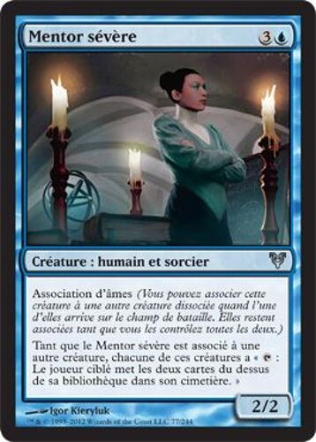 Foil Premium  Mentor Sévère - Magic Mtg - Avacyn Vf Mint 77 - U