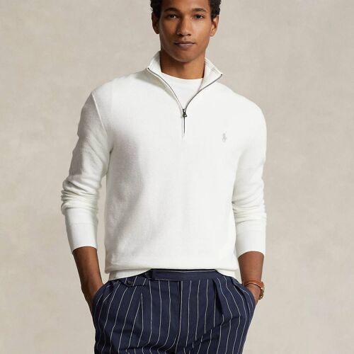 Pull Demi-Zippé En Coton Piqué