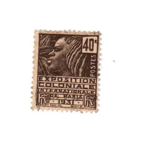 Timbre Oblitéré : Exposition Coloniale, 1931, 40 C