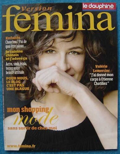 Femina N°345, Coupure De Presse: Valérie Lemercier, Film - Agathe Cléry -