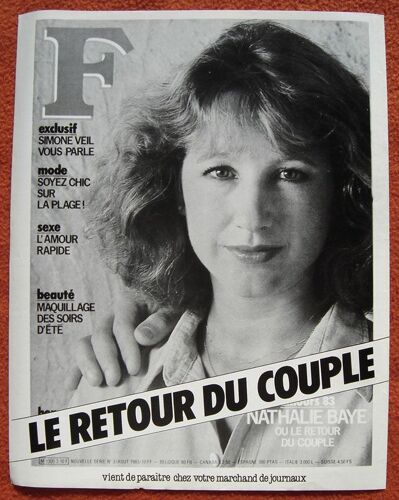 Paris Match N°1786, Coupure De Presse: Nathalie Baye