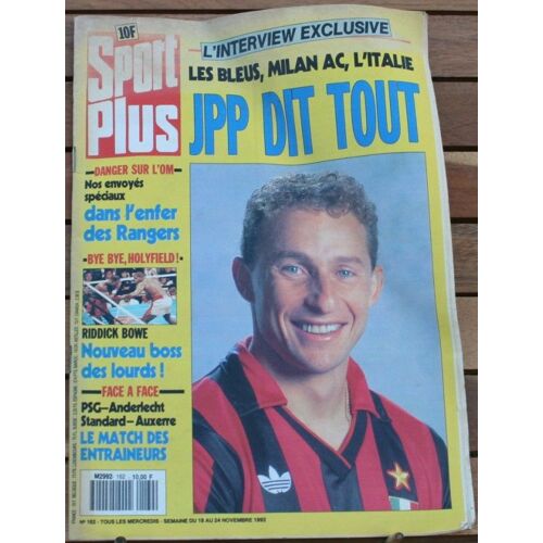 Sport Plus N° 162 - 18 Au 24 Novembre 1992