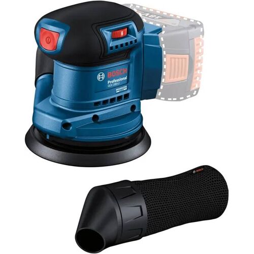 Bosch GEX 185-LI Ponceuse excentrique de batterie 18 volts, sans batterie, en bas de meulage Ø 125 mm, 6.000-10.000 min-1, en boît