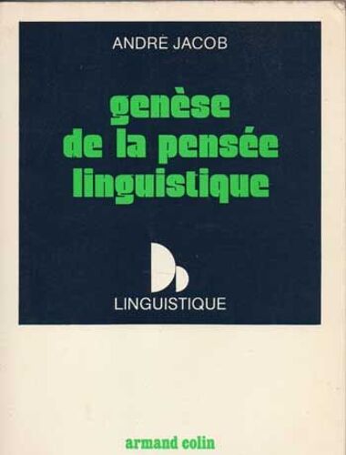 Genèse De La Pensée Linguistique Genèse De La Pensée Linguistique