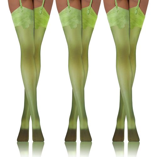 Kalanka-3 Paires Bas Pour Porte-Jarretelles Femmes 20 Den Motif Fantastique