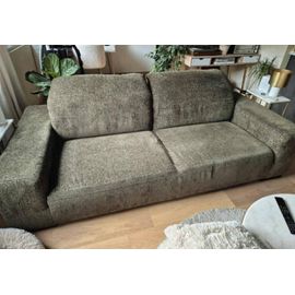 🛋¿ Canapé Moderne Vert Kaki 3 Places ¿ Grand Confort, Tissu Texturé Doux, Assise Profonde, Excellent État, Style Contemporain ¿ 750 €, À Saisir !