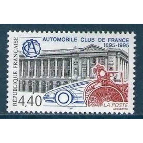 Centenaire De L'Automobile Club De France Année 1995 N° 2974 Yvert Et Tellier Luxe