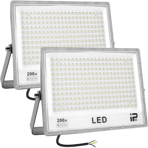 Projecteur Led Extérieur 200w Createstar, 6500k, 20000lm, Ip66 Étanche, 242 Leds, Éclairage Sécurité Jardin, Garage.