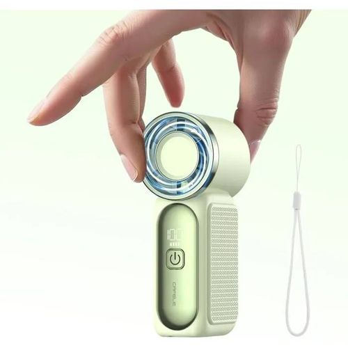 CAFÉLE Mini Ventilateur Portable 23000RPM, 100 Vitesses, Batterie 4000mAh, USB-C, LED, Vert Tendre.