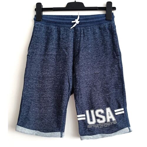 Short Bermuda Bleu Marine Chine. Usa. C&A. Coton. Polyester. Taille 12 Ans / 152 Cm