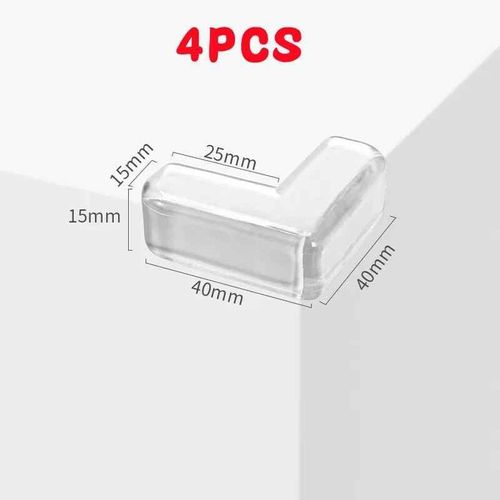 Protecteur D'angle De Table En Silicone Pour Bébé,Couverture De Protection De Bord D'angle De Bureau Pour Enfants,Protection Anti-Collision Souple Pour Enfants - Type 4pcs L Shaped