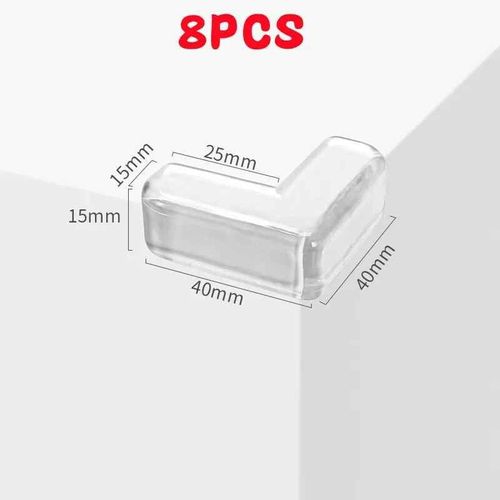 Protecteur De Sécurité En Silicone Pour Bébé,Couverture De Protection Des Bords Des Coins De Table,Angle Anticollision Pour Enfants,Protections D'angle De Meubles Pour Enfants - Type 8pcs L Shaped