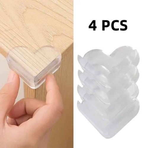 Protecteur De Sécurité En Silicone Pour Bébé,4 Pièces,Couvercle De Protection Des Bords Des Coins De Table,Protection Des Prises Électriques,Protections Anticollision Pour Enfan - Type Heart Shaped