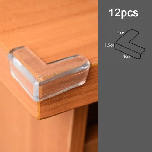 Protecteur De Sécurité En Silicone Pour Bébé,12 Pièces,Transparent,Anti-Collision,Bord De Table,Coin De Fenêtre,Couverture De Protection Des Bords - Type L-12pcs