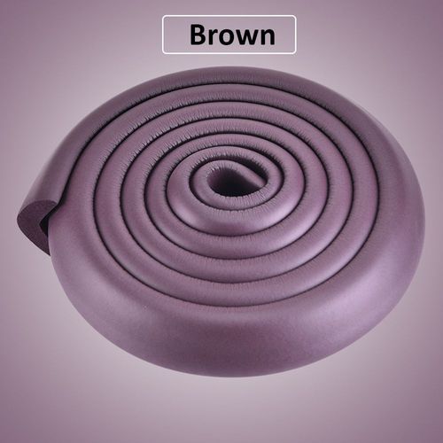 Bande De Protection Anti-Collision En Mousse Souple Pour Enfants,2m,Protection Des Bords De Table,Protecteur D'angle De Bureau - Type Brown