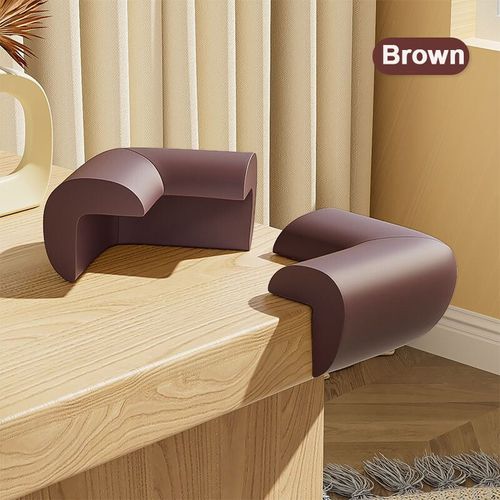 Protecteur D'angle De Table De Sécurité Pour Bébé,4 Pièces,Couverture De Protection Des Bords Des Meubles,Anti-Collision Pour Enfants,Facile À Nettoyer - Type Brown-4pcs
