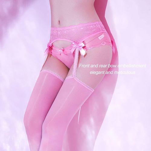Kalanka-Bas Pour Porte-Jarretelles Femme Sexy Huileux Brillant Soyeux Collants Jarretelles 8 Den
