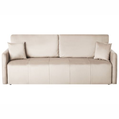 Canapé-Lit 3 Places Egge Velours Taupe