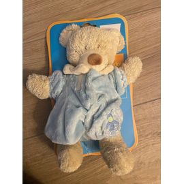 Doudou ours tex baby bleu pyjama Bear bar oso 