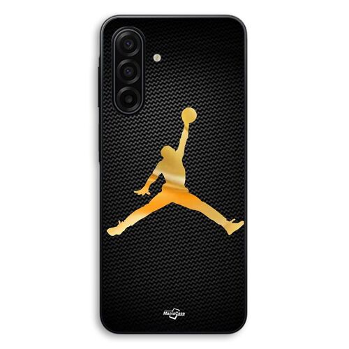 Coque Pour Samsung Galaxy A57 Jordan logo 23 nike basketball couleur dorée Maniacase