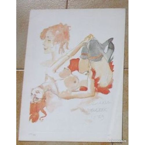 Croquis De Nus Aquarelle Tirage Limité (H. Pratt)