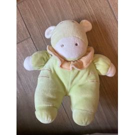 Doudou peluche zèbre âne vache tex baby vert hochet doudou