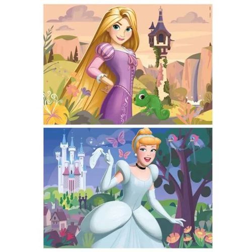 2 puzzles de 48 pieces Disney Princesses