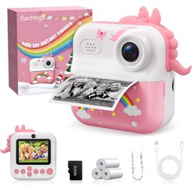 ElecMoga Appareil Photo Enfant, 2.4" Appareil Photo Instantané, Mini Caméra Rechargeable